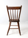 antique primitive farmhouse chair with plank seat