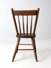 antique primitive farmhouse chair with plank seat