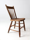 antique primitive farmhouse chair with plank seat