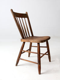 antique primitive farmhouse chair with plank seat