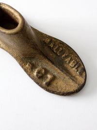 antique cast iron cobbler shoe form