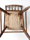 antique primitive farmhouse chair with plank seat