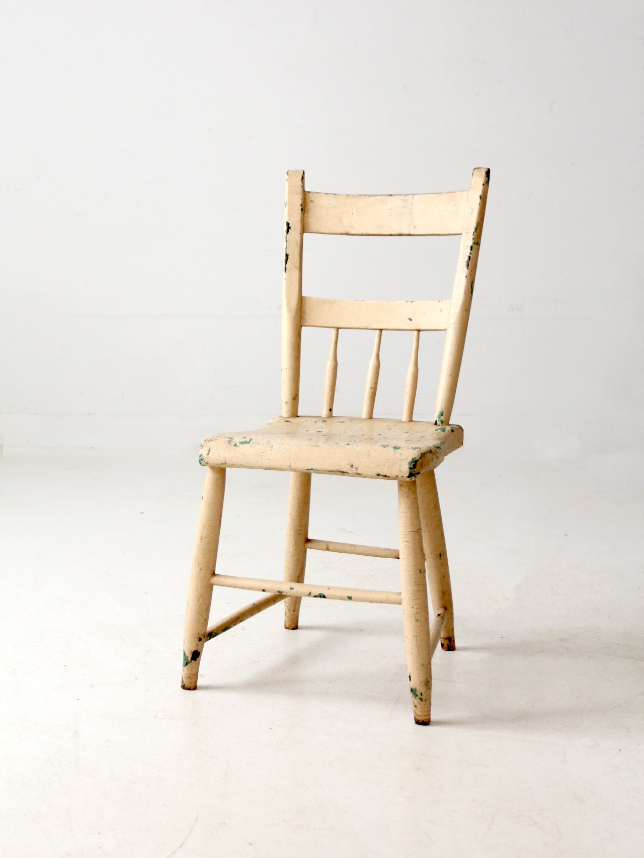 antique primitive spindle back chair