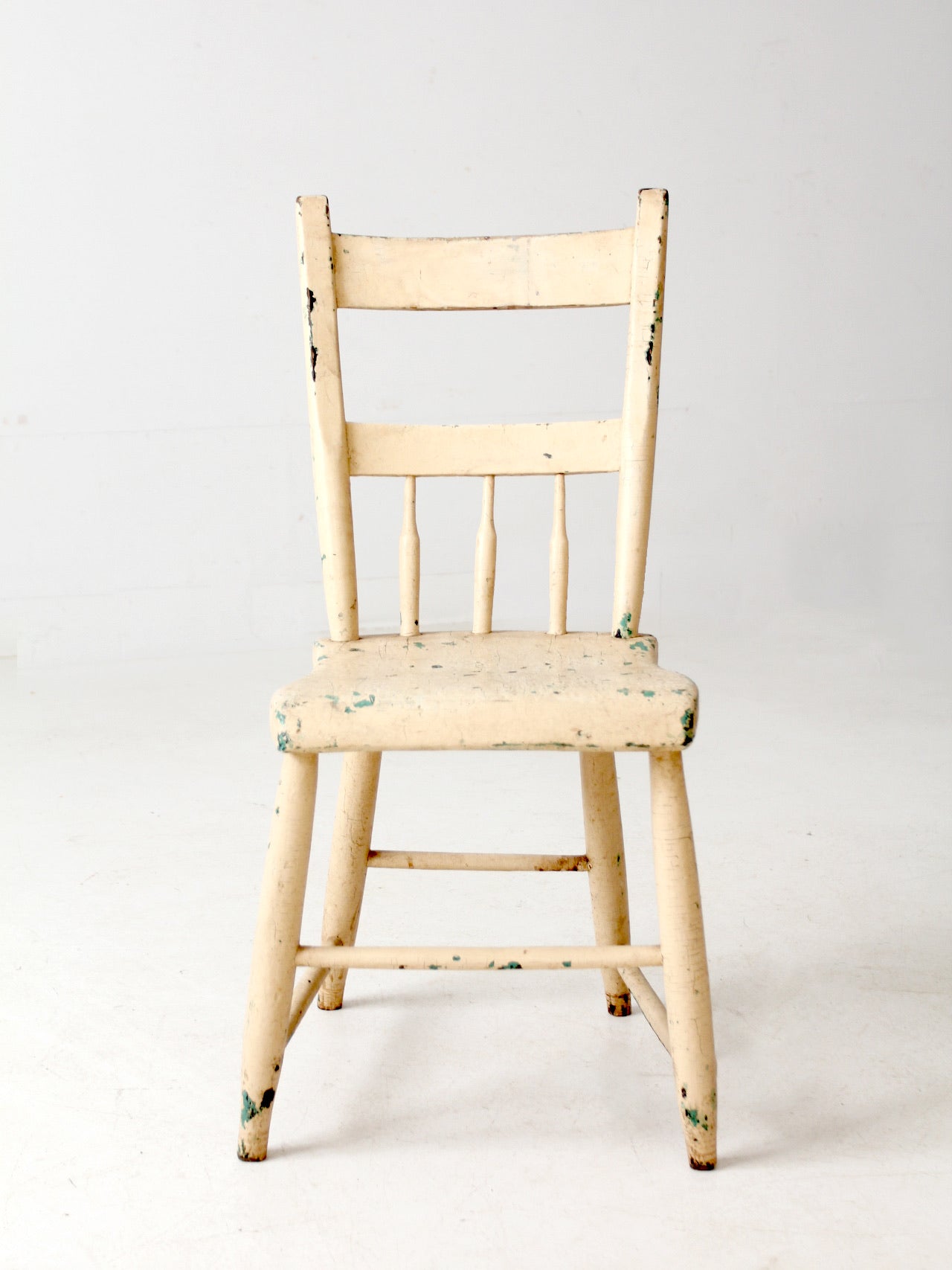 antique primitive spindle back chair