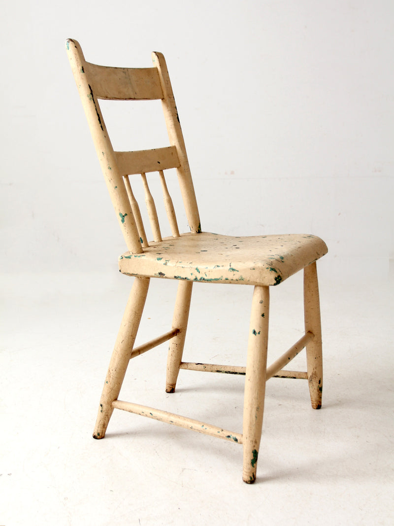 antique primitive spindle back chair