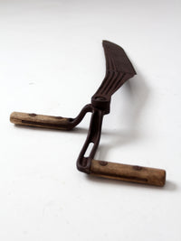 antique Hyde double-handled hay knife
