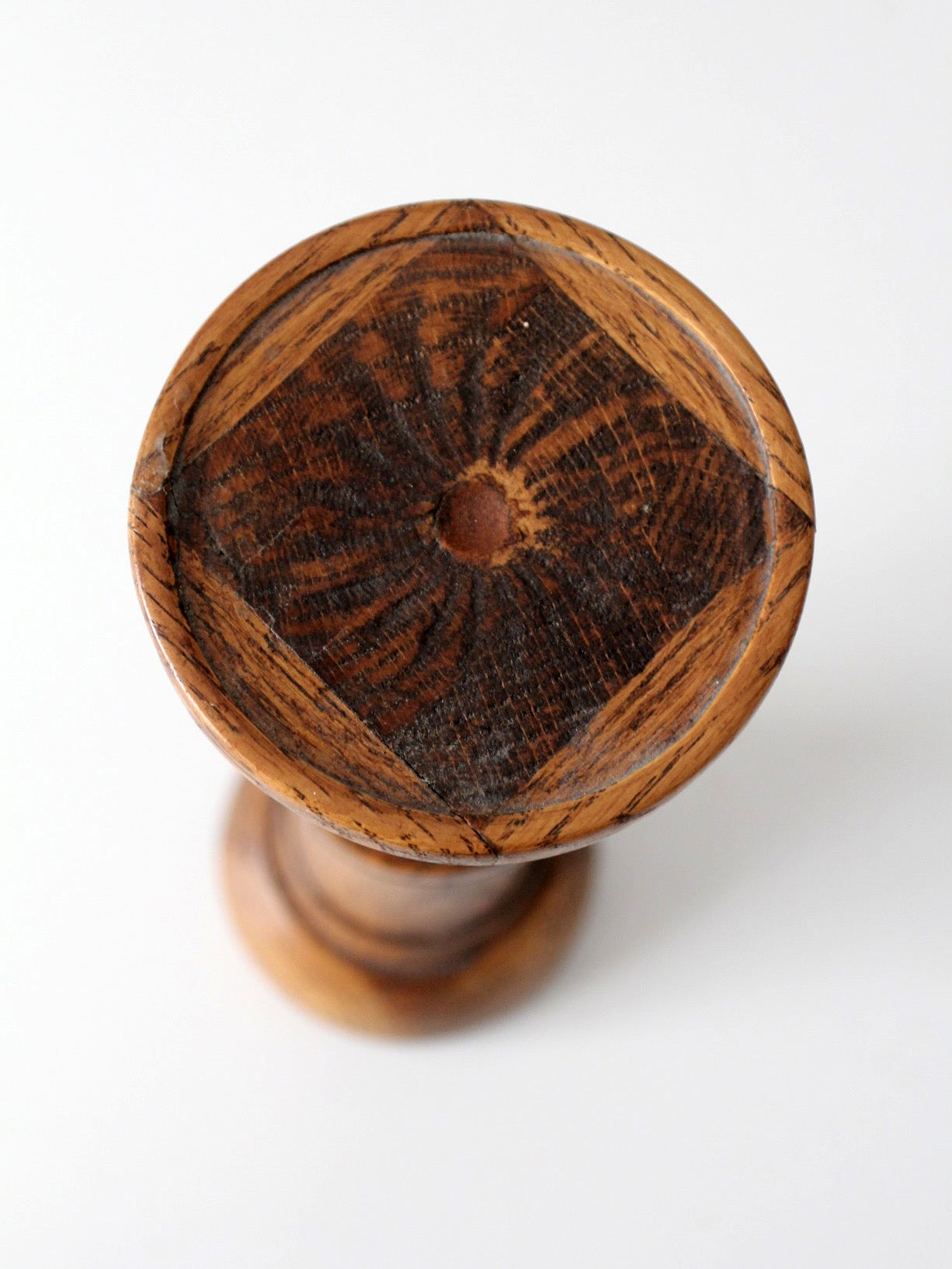 vintage oak pedestal stand