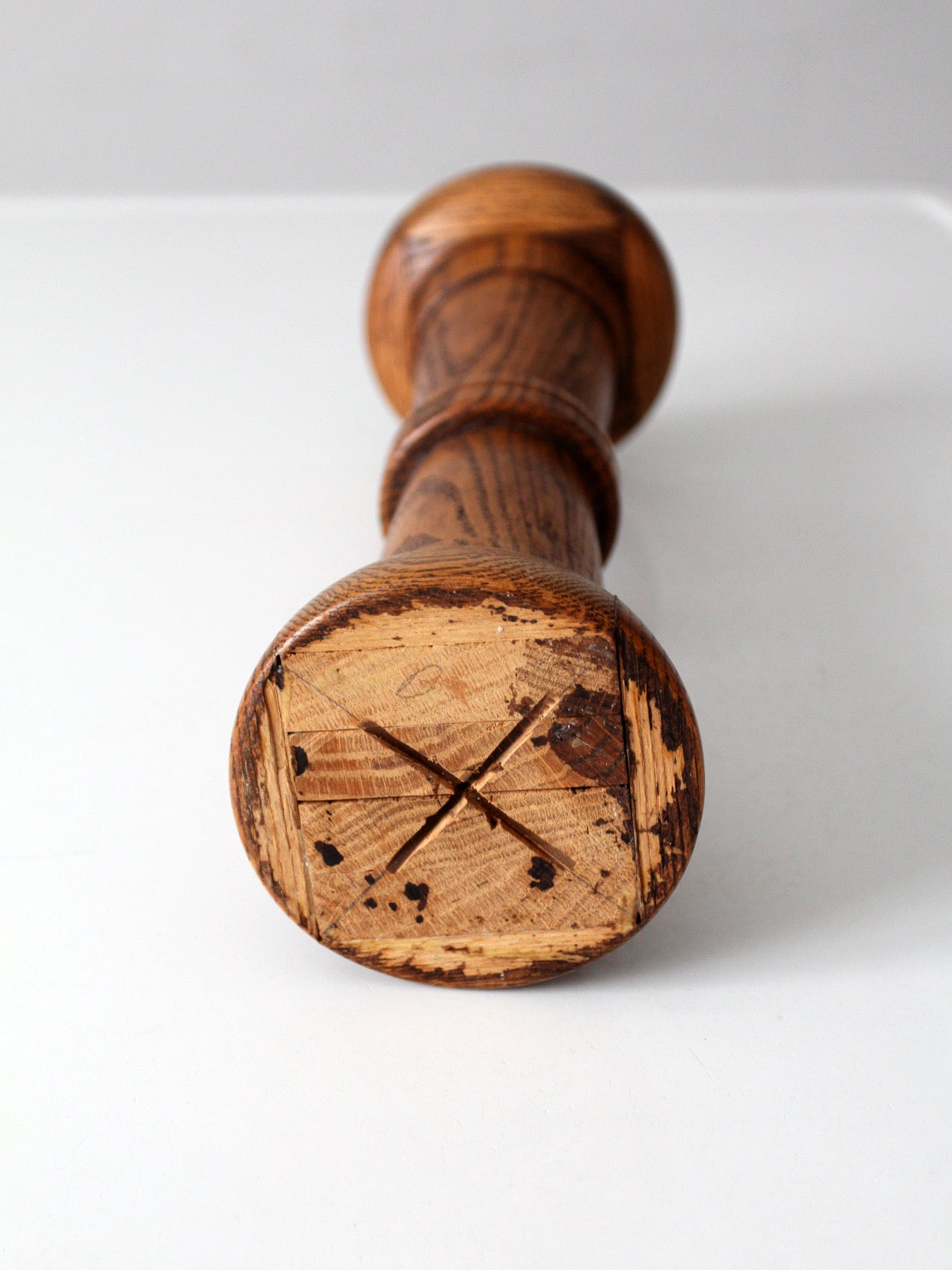 vintage oak pedestal stand