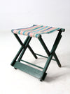 vintage stripe seat folding camp chair