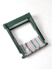 vintage stripe seat folding camp chair