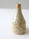 vintage etched studio pottery vase