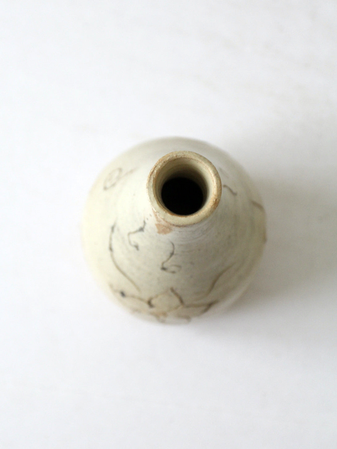 vintage etched studio pottery vase – 86 Vintage