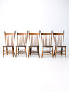 antique farmhouse Windsor dining chairs set of 5