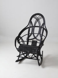 antique black Adirondack rocking chair