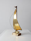 mid century demont brass sailboat sculpture