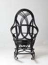 antique black Adirondack rocking chair