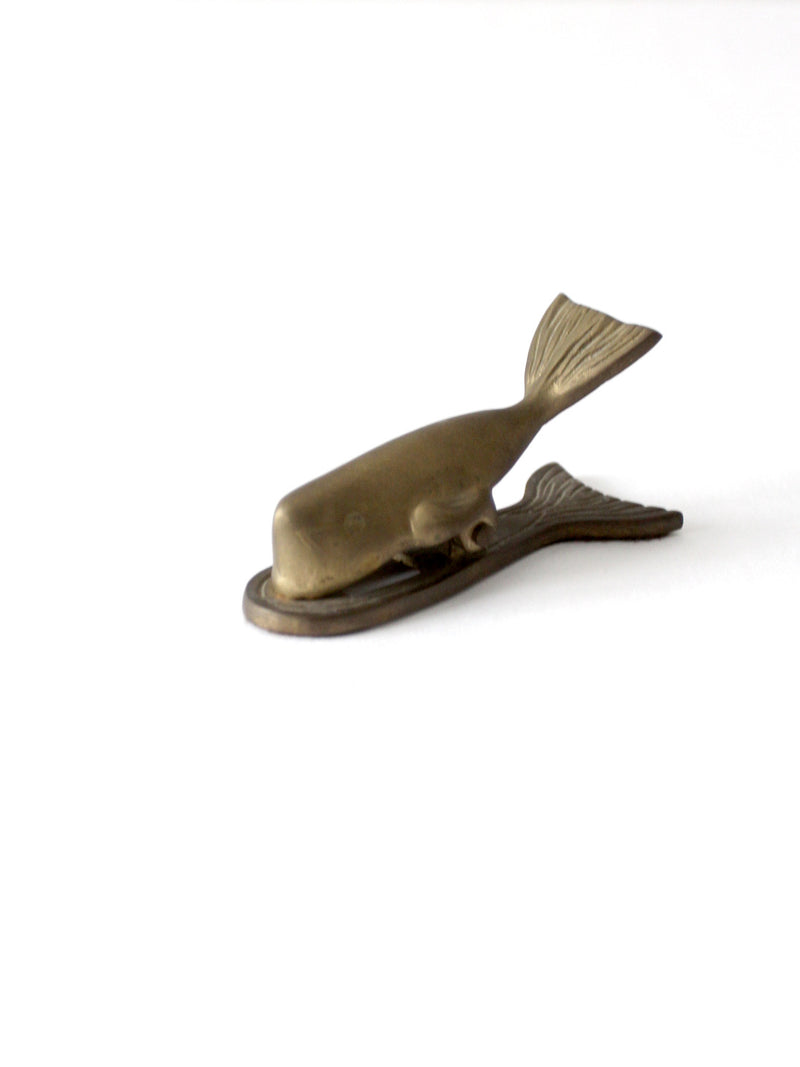 vintage brass whale paper clip