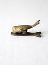 vintage brass whale paper clip