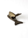 vintage brass whale paper clip