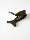 vintage brass whale paper clip