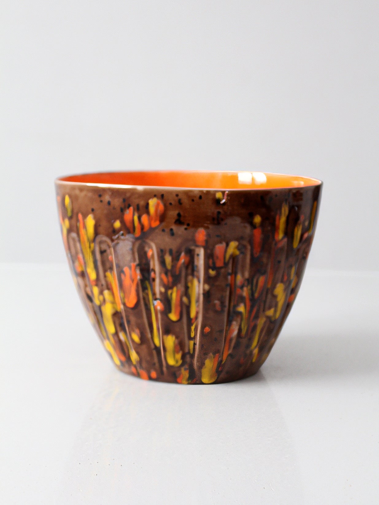 mid-century Ox Mold pottery bowl