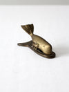 vintage brass whale paper clip