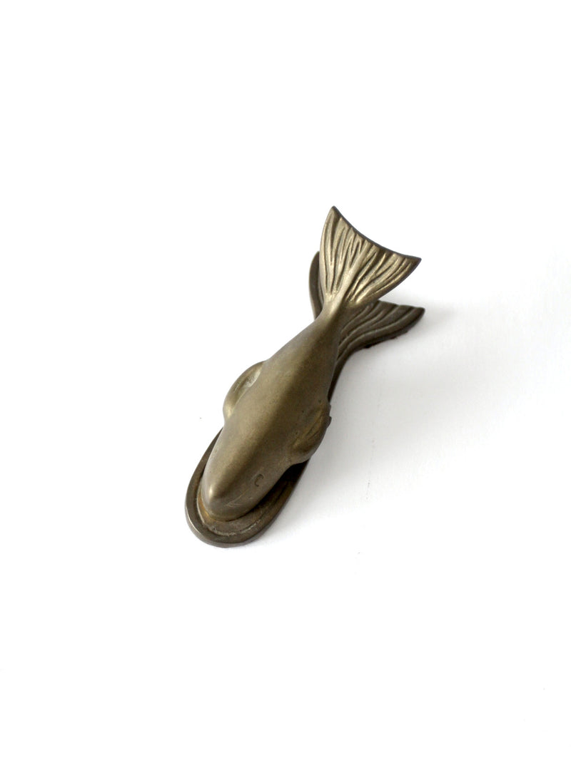 vintage brass whale paper clip