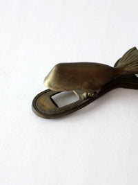 vintage brass whale paper clip