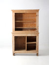 antique rustic pine hutch cabinet