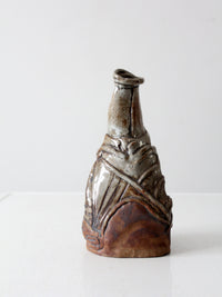 vintage free form studio pottery vase