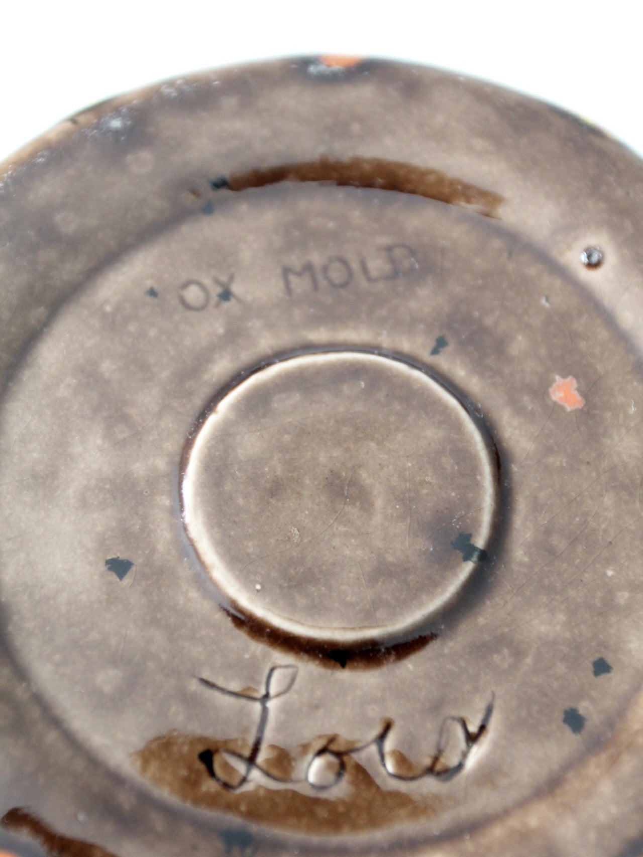 mid-century Ox Mold pottery bowl