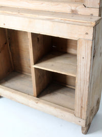 antique rustic pine hutch cabinet