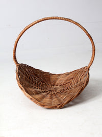 vintage wicker catchall firewood basket