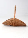 vintage wicker catchall firewood basket