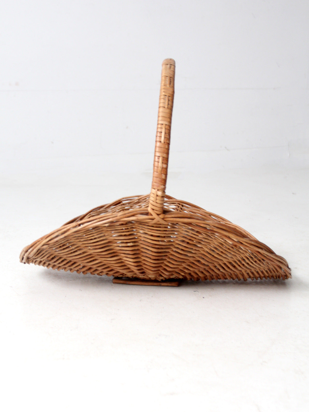 vintage wicker catchall firewood basket