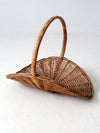 vintage wicker catchall firewood basket