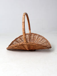 vintage wicker catchall firewood basket