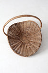 vintage wicker catchall firewood basket