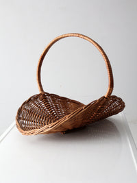 vintage wicker catchall firewood basket