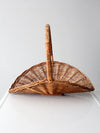 vintage wicker catchall firewood basket