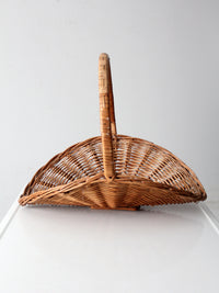 vintage wicker catchall firewood basket