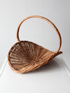 vintage wicker catchall firewood basket