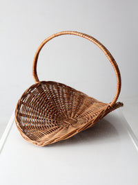 vintage wicker catchall firewood basket