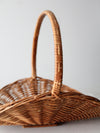 vintage wicker catchall firewood basket