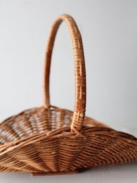 vintage wicker catchall firewood basket