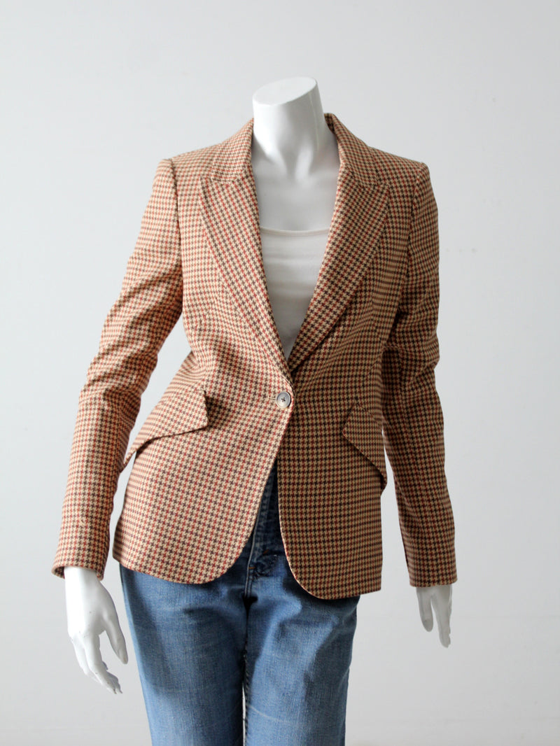 L'Agence houndstooth blazer