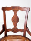 antique Victorian Eastlake cane seat chair