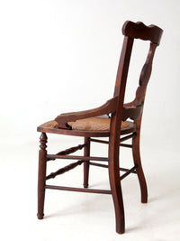 antique Victorian Eastlake cane seat chair
