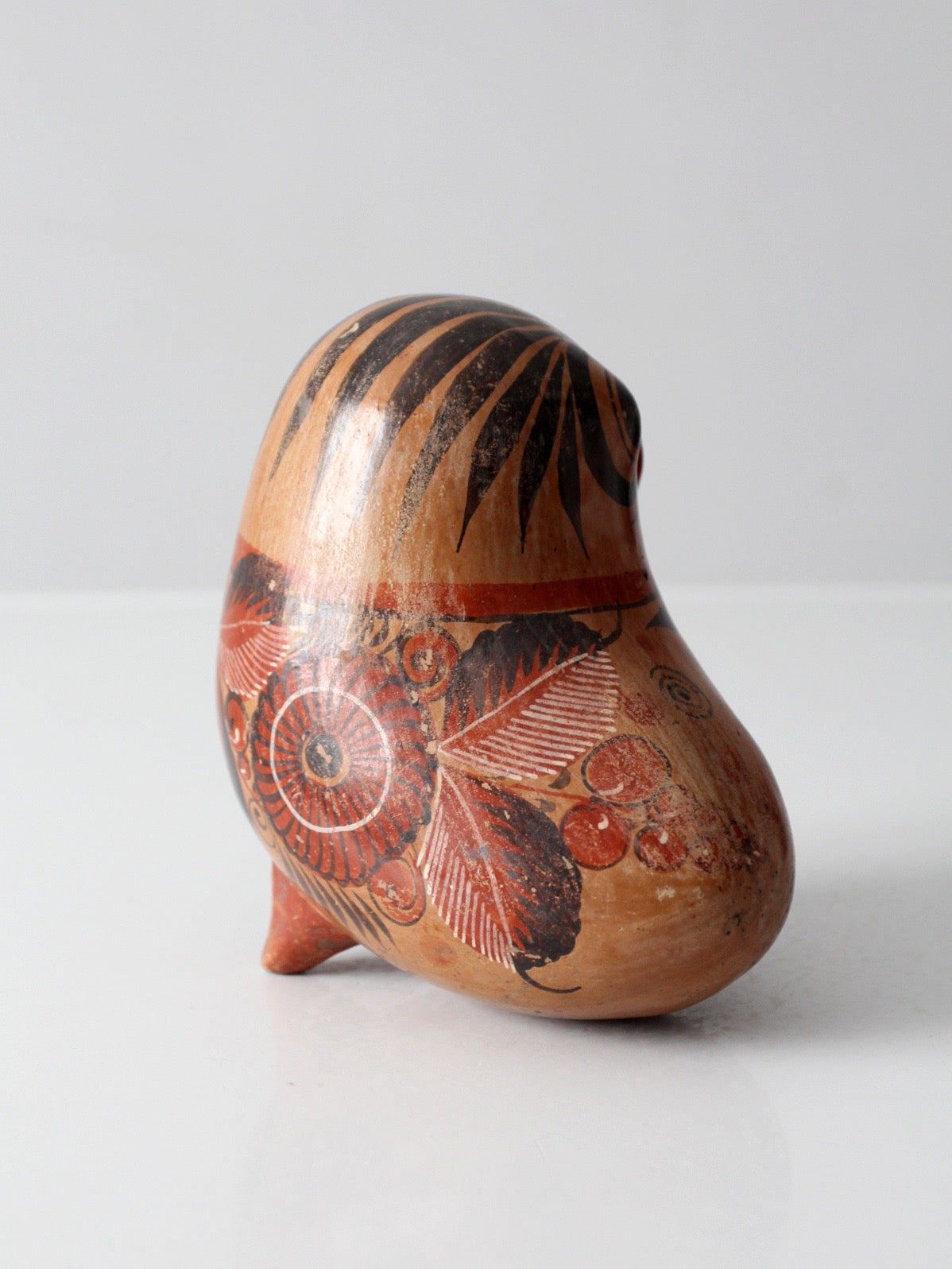 Mexican folk art pottery bird | signed Rivera