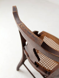 antique Victorian Eastlake cane seat chair